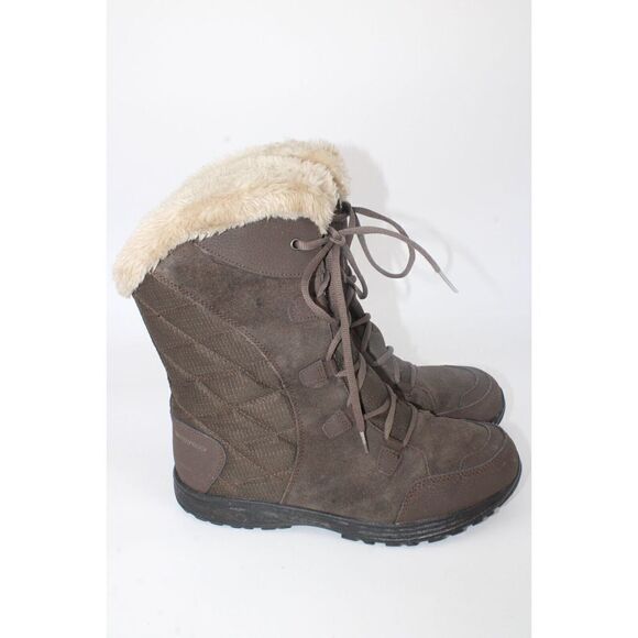 Columbia Women's Ice Maiden II XL5328-233 Snow Boots Size 10 Dark Brown Faux Fur - Picture 1 of 10